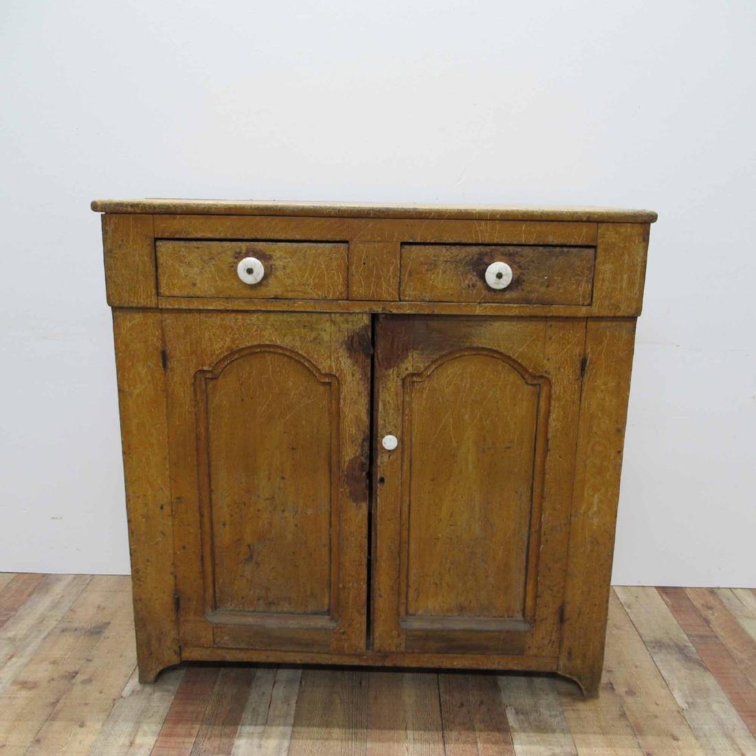 EMPIRE GRAIN-PAINTED WALL CUPBOARD (1 of 9)