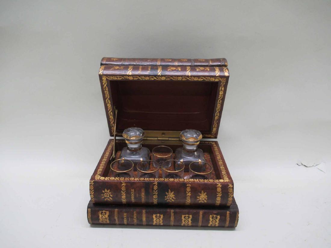 LEATHERED BOOK FORM TANTALUS (1 of 5)