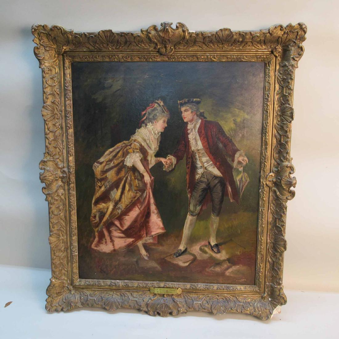 OIL ON CANVAS OF MAN AND WOMAN (1 of 4)