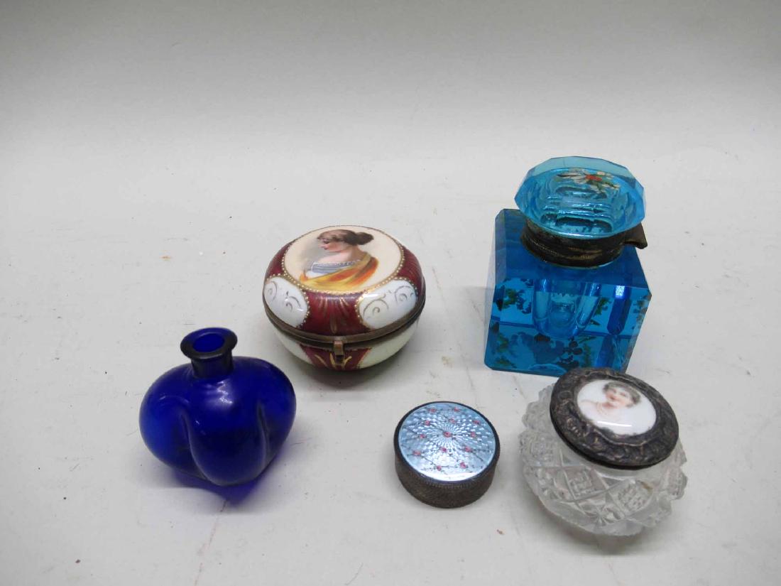 SIX STERLING AND ENAMEL DEMI-TASSE SPOONS (1 of 7)