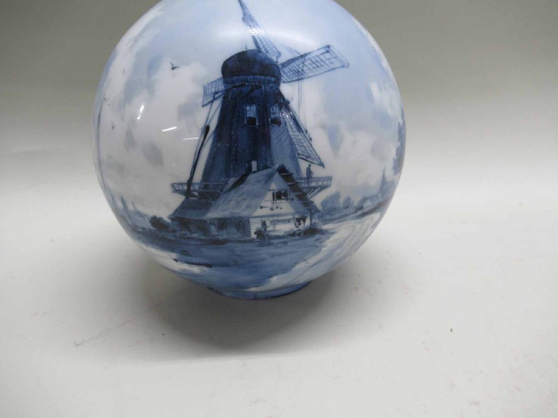 GONE WITH THE WIND GLOBE: Dutch harbor and windmill scene. 8 1/2" tall x 8" diameter