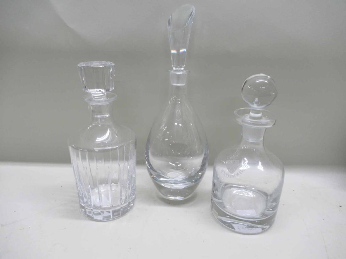 THREE CRYSTAL GLASS DECANTERS (1 of 8)