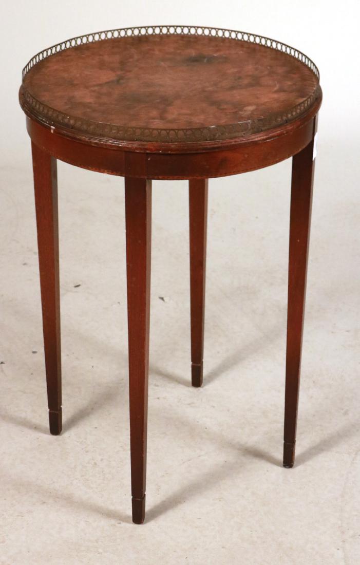 LOUIS XVI STYLE GUERIDON: French taste, 20th C. 26-3/4"h x 18"dia, Provenance: Property from the Estates of Sam and Grayson Hall Illustrated, Architectural Digest, January 1983