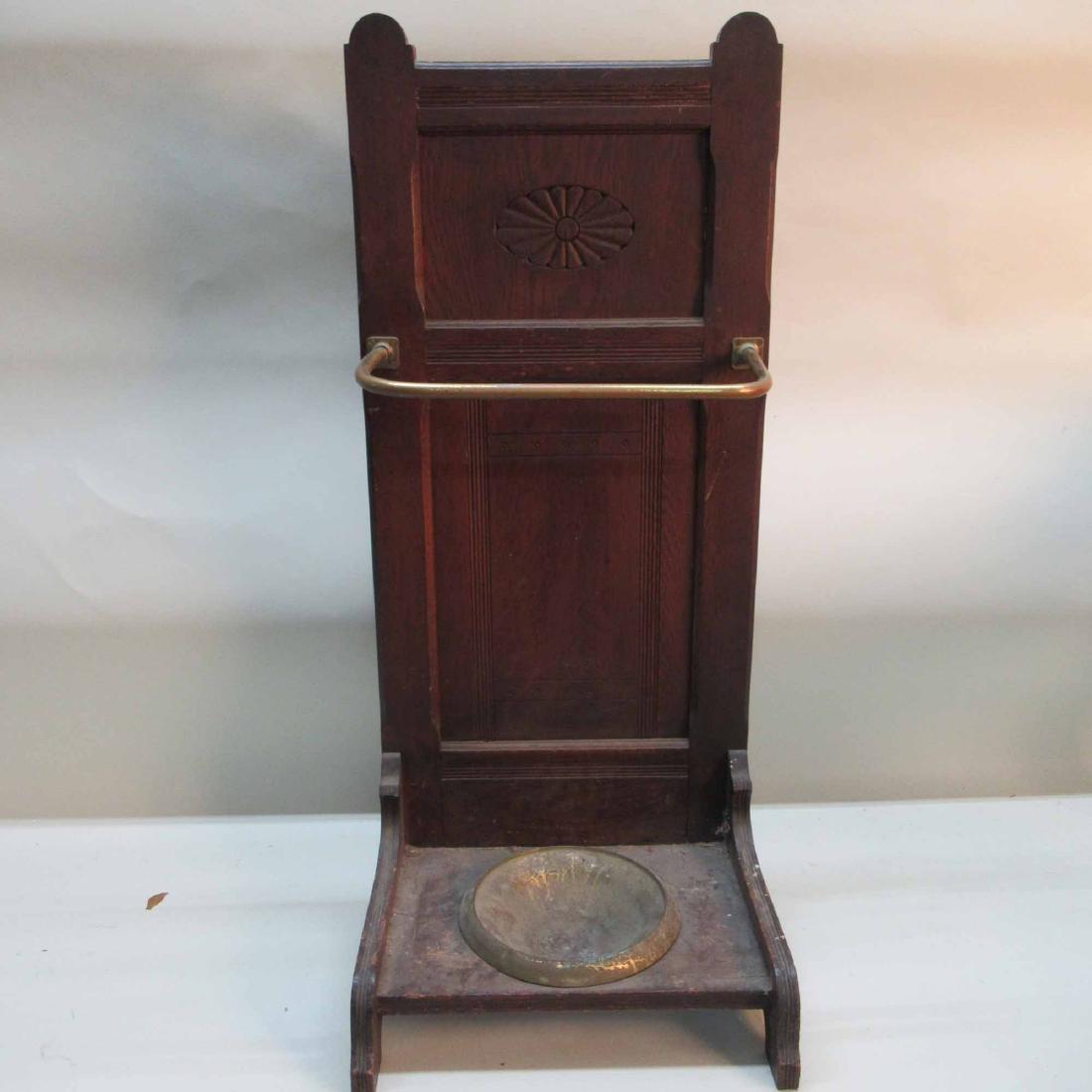 VICTORIAN OAK WASHSTAND (1 of 5)