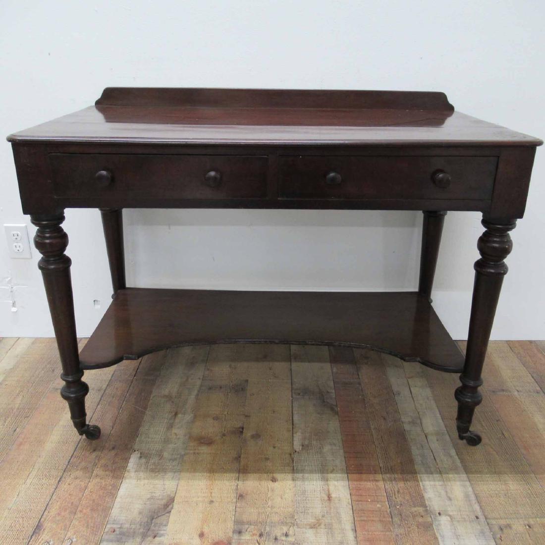 VICTORIAN MAHOGANY SERVING TABLE (1 of 8)