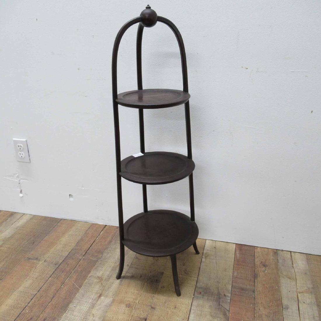 MAHOGANY 3 TIER MUFFIN STAND (1 of 7)