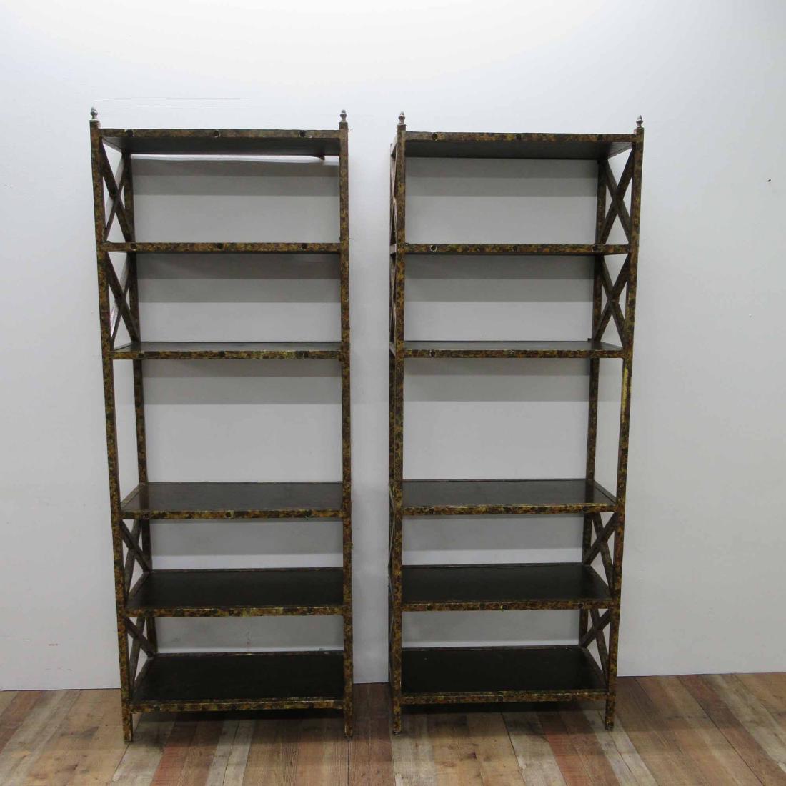 PAIR OF FAUX MARBLEIZED ETEGERES (1 of 6)