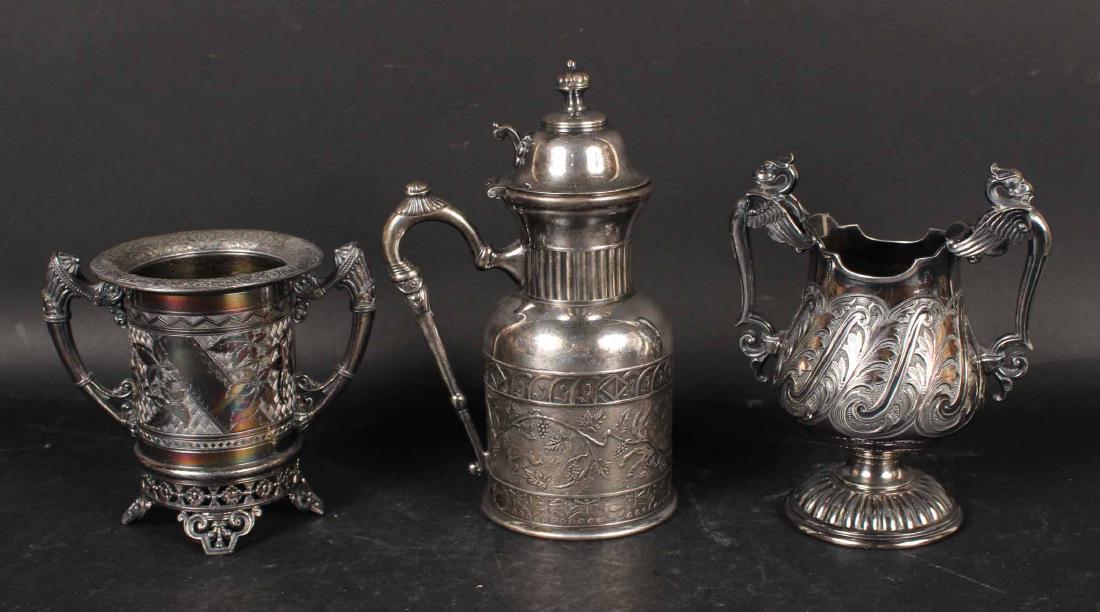 TWO JAMES TUFTS SILVER PLATED SPOONERS (1 of 7)