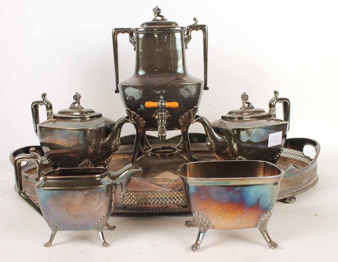 REED AND BARTON SILVER PLATED TEA SERVICE (1 of 10)