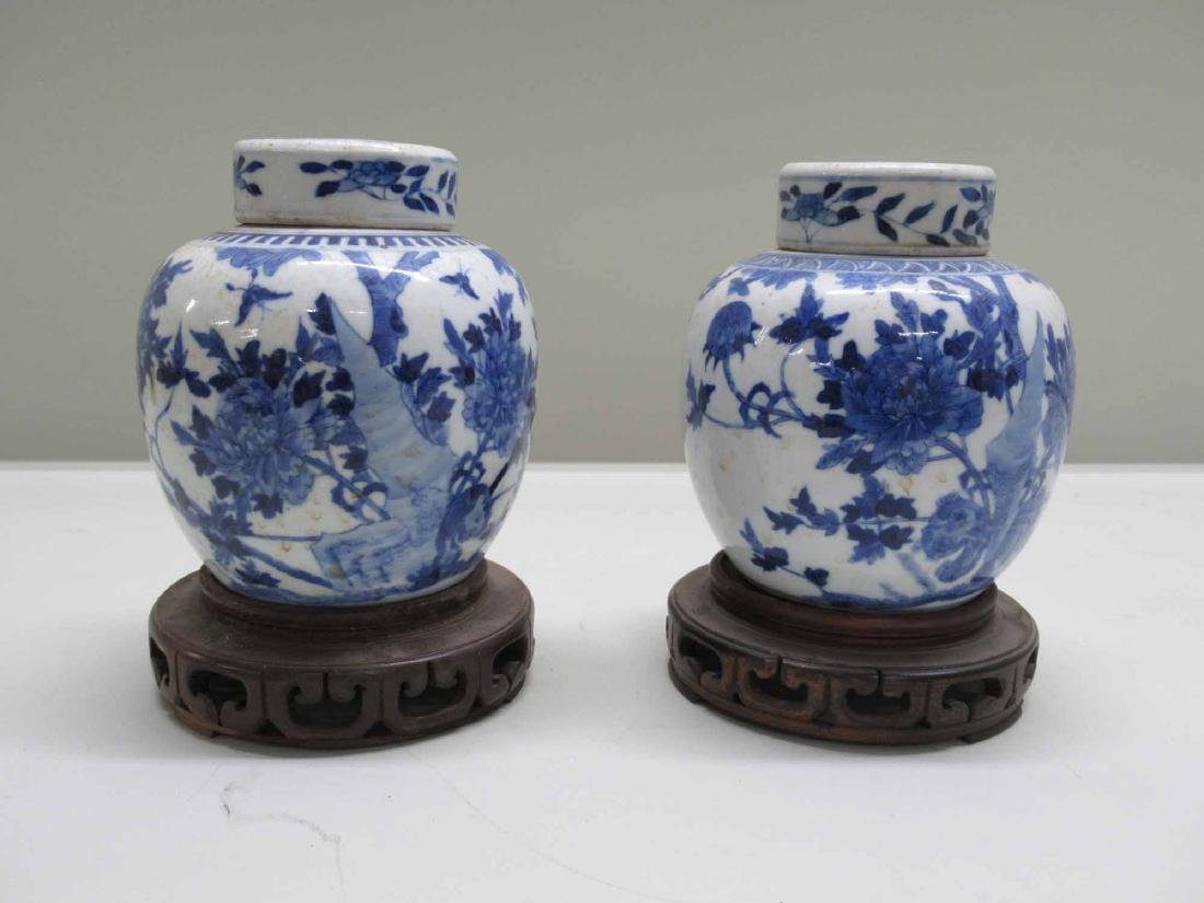 PAIR OF CHINESE EXPORT COVERED GINGER JARS (1 of 4)