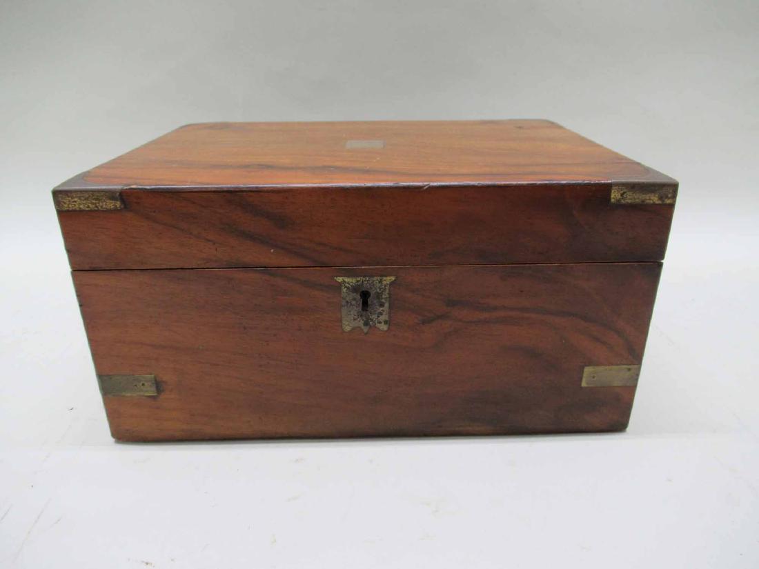 BRASS MOUNTED WOODEN LAP DESK (1 of 7)