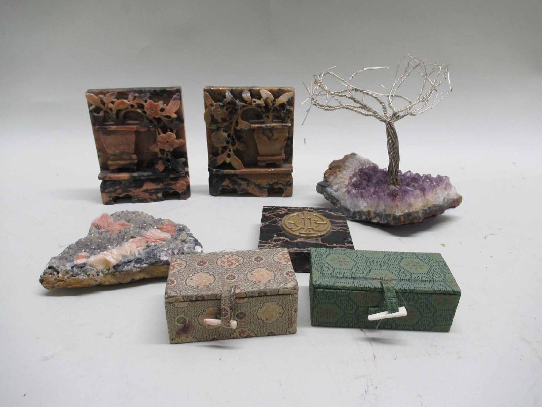 GEODE WITH METAL WORK TREE (1 of 5)