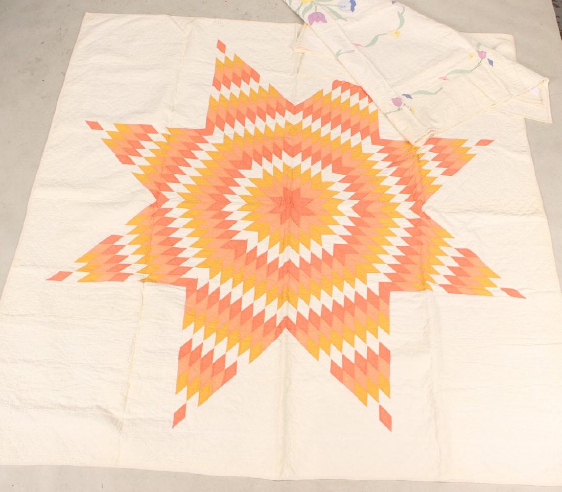 Two Quilts, Geometric and Tulip Design (1 of 5)