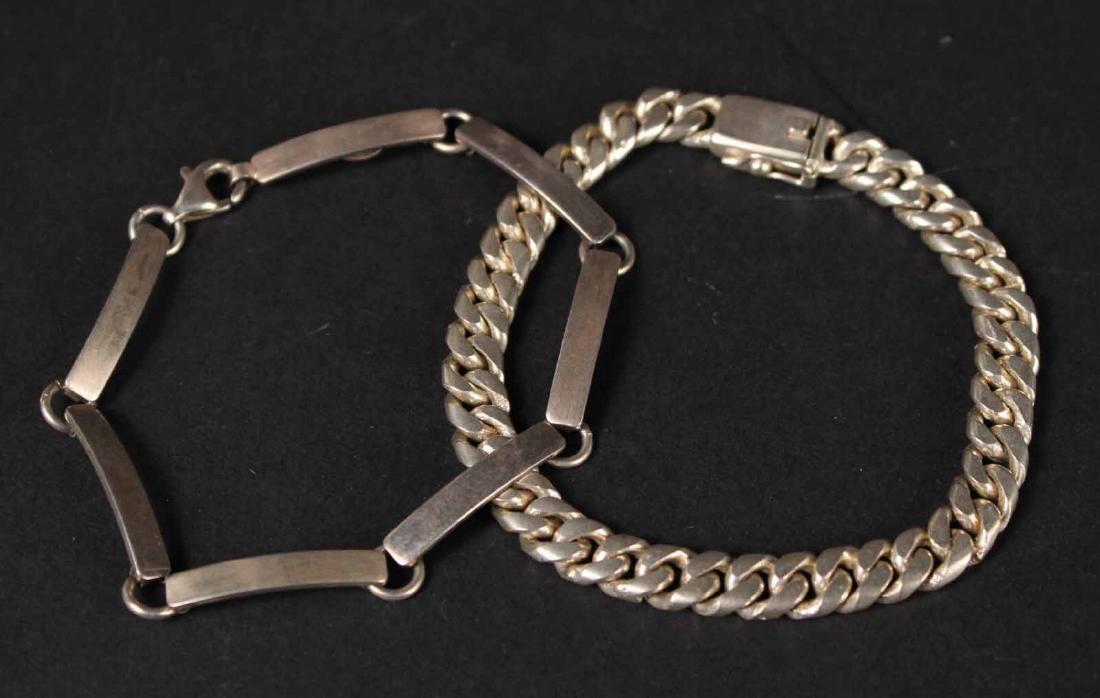 Two Sterling Silver Link Bracelets (1 of 6)