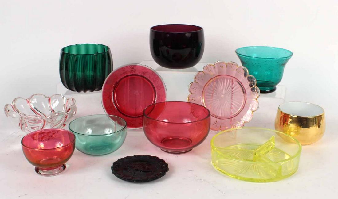 Group of Color Glass Articles (1 of 10)