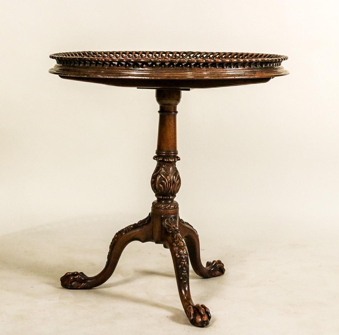 George III Style Carved Mahogany Tea Table (1 of 7)
