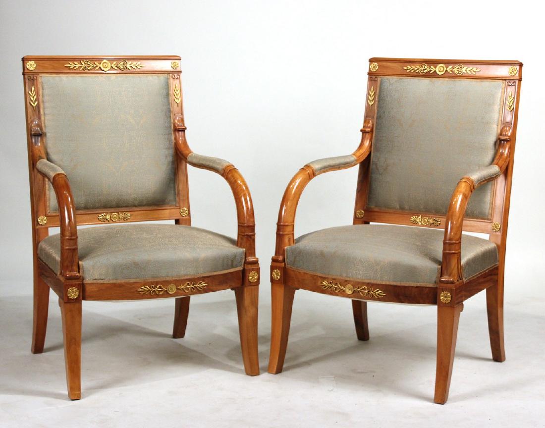 Pair of Empire Style Arm Chairs (1 of 7)