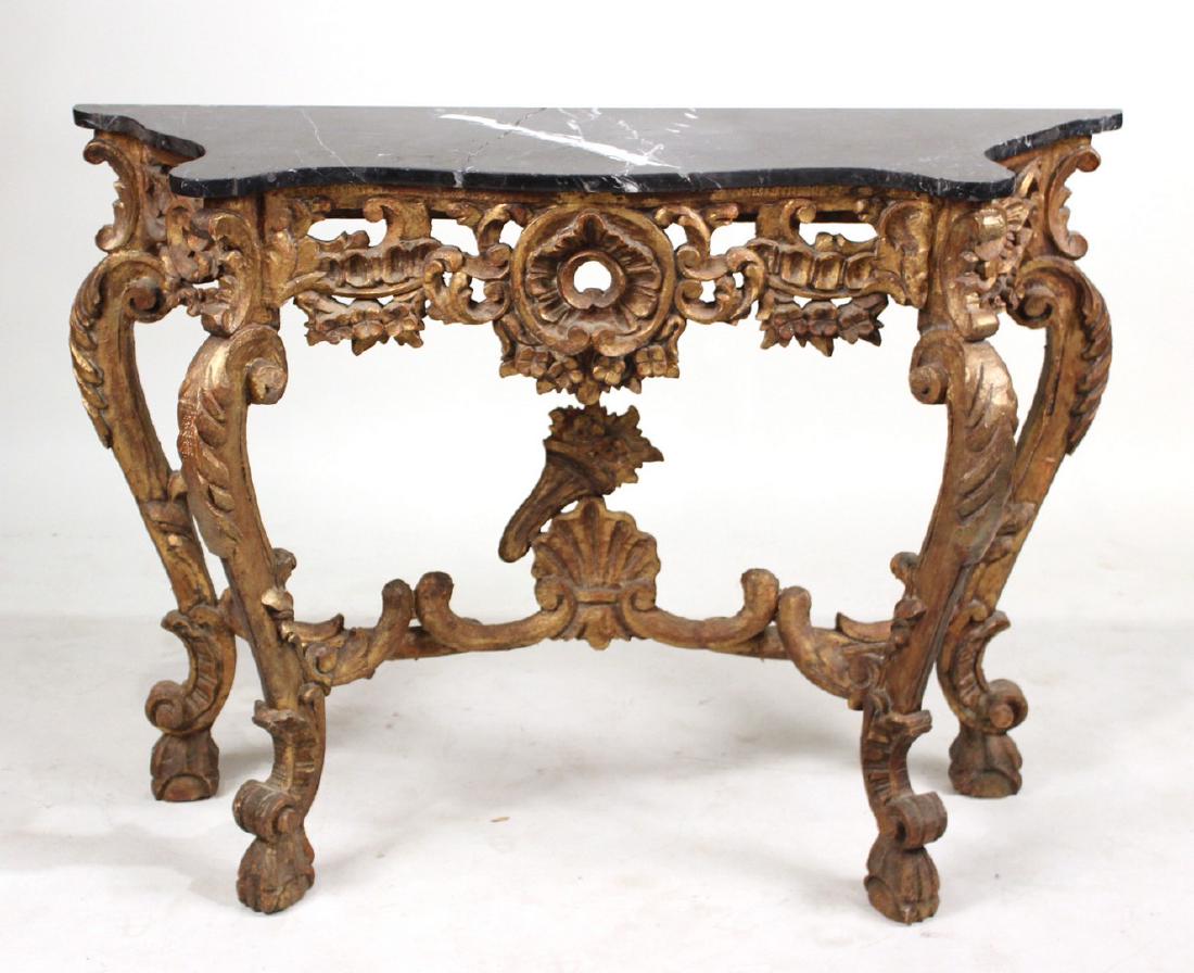 Louis XV Style Marble Top Pier Table (1 of 9)