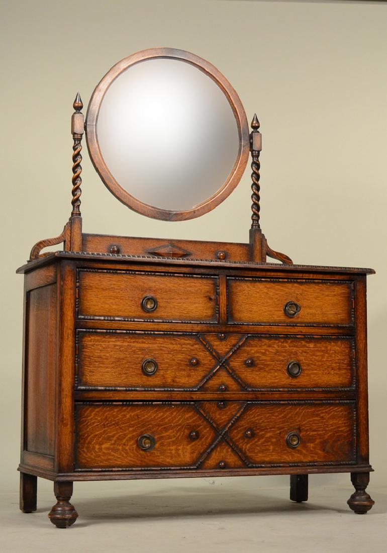 Victorian Oak Dressing Chest of Drawers (1 of 9)