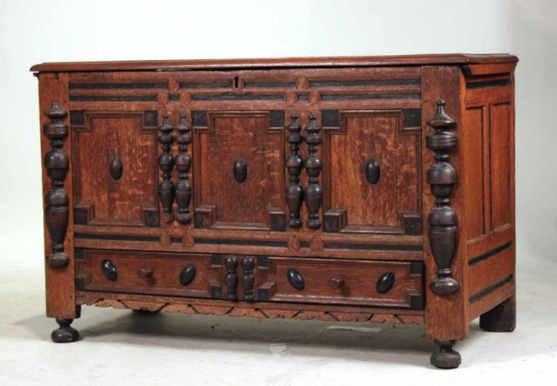 Joined and Paneled Oak Blanket Chest (1 of 1)