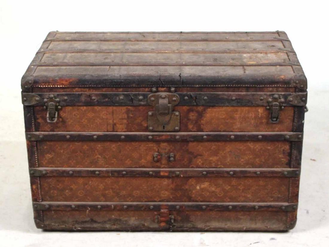 Canvas-Covered Louis Vuitton Steamer Trunk (1 of 11)