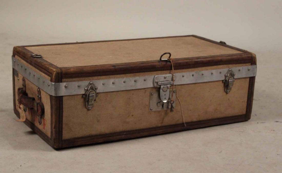 Canvas and Leather-Covered Trunk (1 of 8)