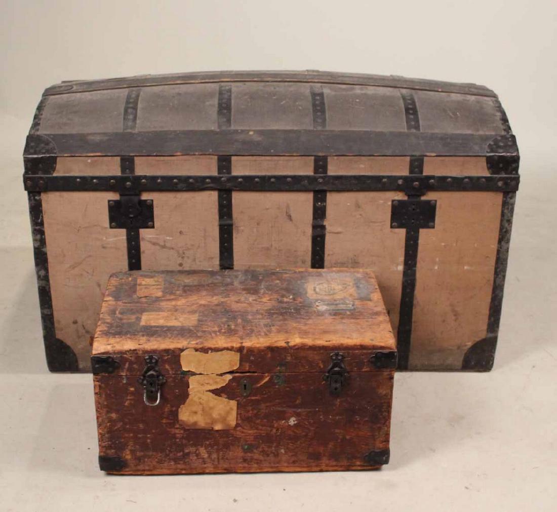 Metal-Bound Dome-Top Steamer Trunk (1 of 9)