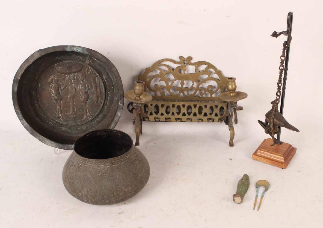 Egyptian Style Brass Bird-Form Betty Lamp (1 of 6)