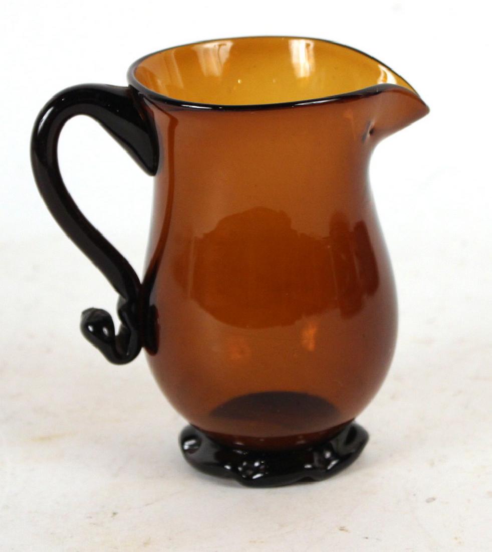 Deep Amber Blown Creamer (1 of 3)