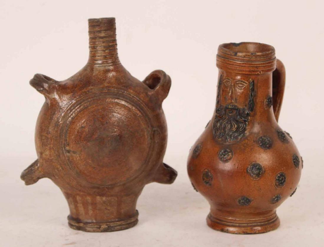 Bellarmine Stoneware Jug, 17th C. (1 of 9)