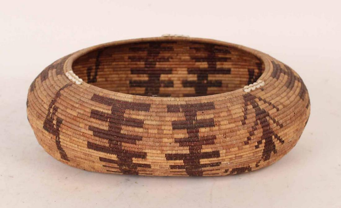 Oval Pomo Basket with Shell Decoration (1 of 4)