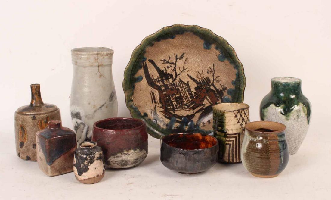 Ten assorted Asian Glazed Vessels: 4"h By descent from the Estate of robert Weeks DeForest and Emily Johnson DeForest.