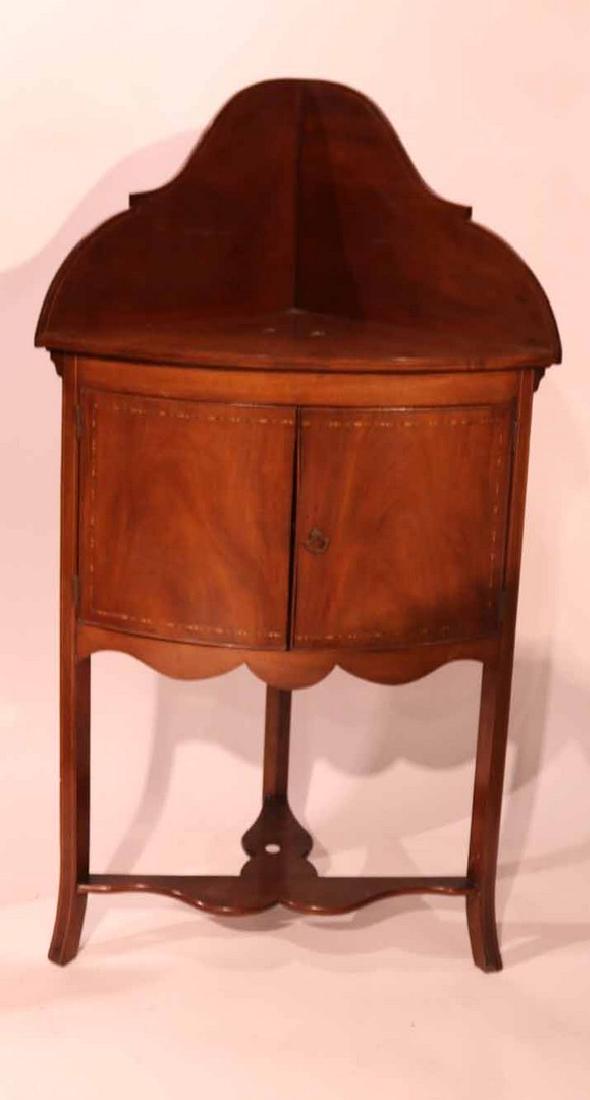 Federal Inlaid Mahogany Corner Washstand (1 of 2)