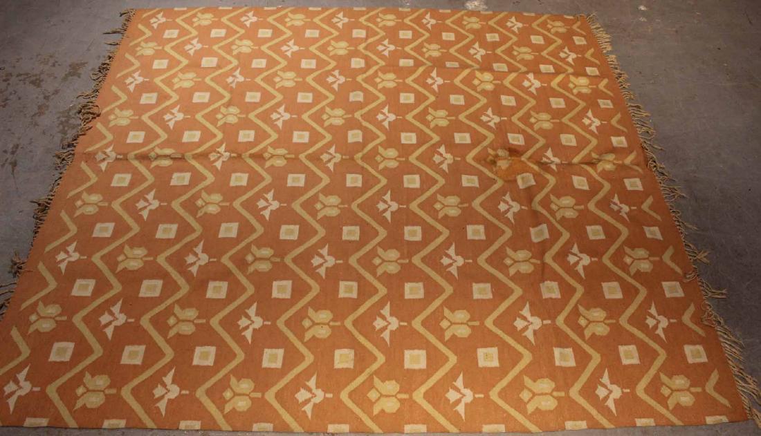 Kilim Carpet: late 19th/ 20th C. 6'w x 6'9"l By descent from the Estate of Robert Weeks DeForest and Emily Johnson DeForest.