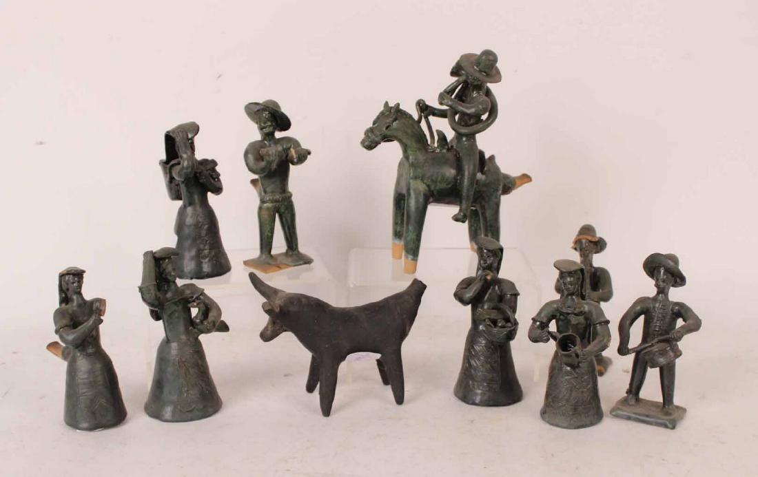 A Group of Ten Glazed Redware Figural Whistles (1 of 5)