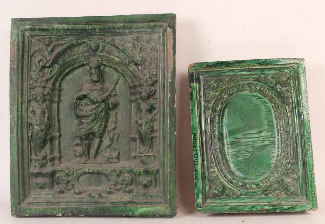Two Green-Glazed Redware Panels (1 of 5)