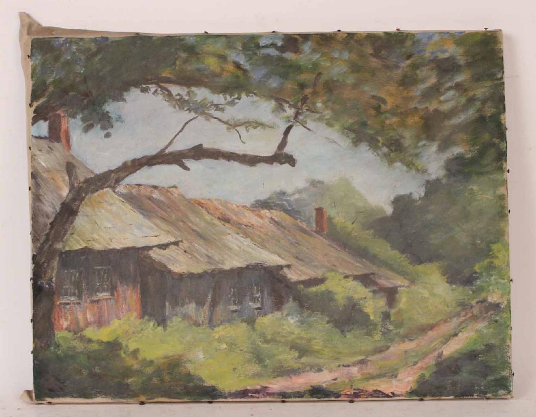 Oil on Canvas, House in the Woods (1 of 3)