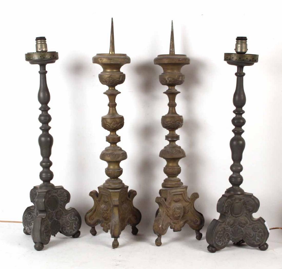 Two Pairs of Ecclesiastical Pricket Sticks (1 of 6)