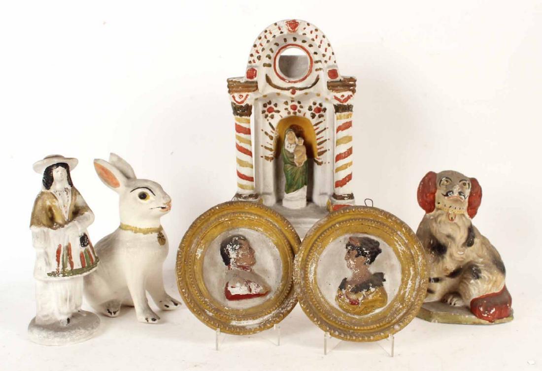 Chalkware Napoleon & Josephine Wall Plaques (1 of 6)