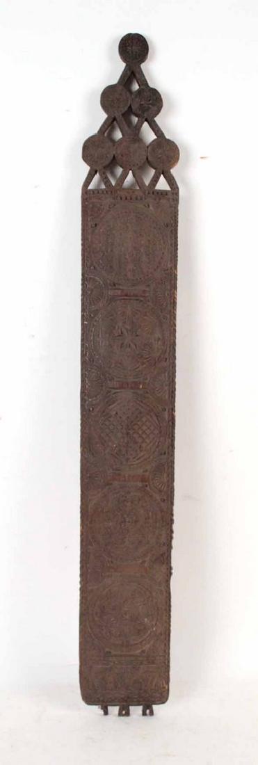 Scandinavian Chip Carving: 18thC. 39 1/2"h By descent from the Estate of Robert Weeks DeForest and Emily Johnston DeForest.