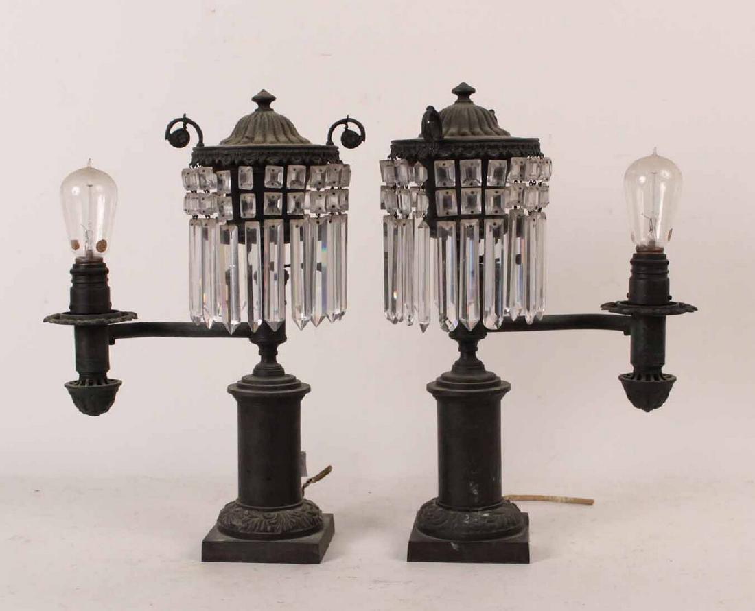 Pair of Single Arm Argand Lamps (1 of 4)