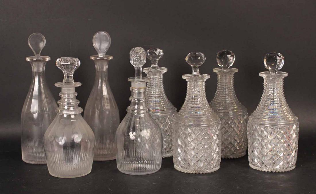 Four Pairs of Crystal Decanters with Stoppers (1 of 4)