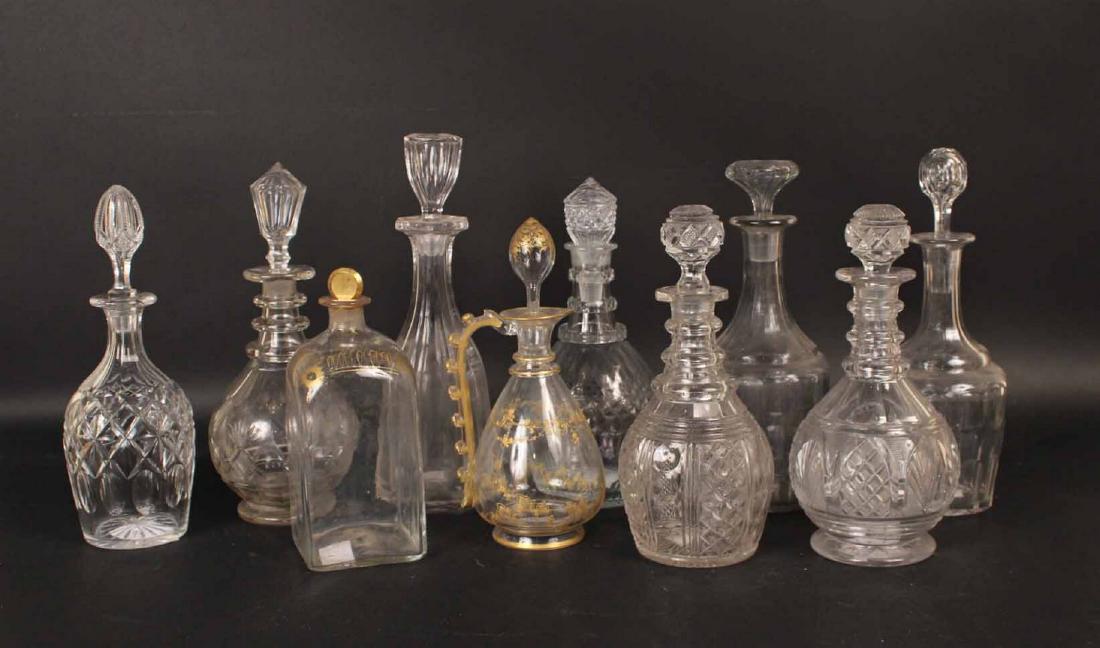 Group of Eight Crystal Decanters (1 of 5)