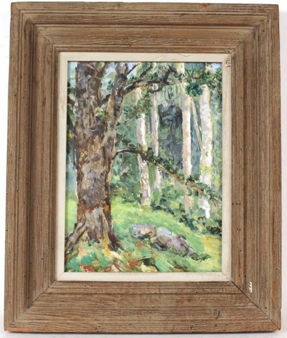 Oil on Board, Birch Trees, Harriet Ogden (1 of 6)