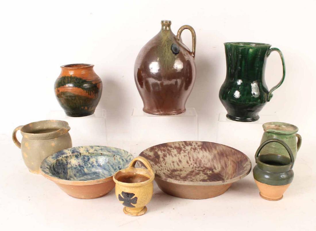 Nine Pieces of Glazed Earthenware (1 of 5)