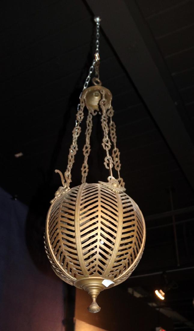 Brass Spherical Hanging Lantern (1 of 4)