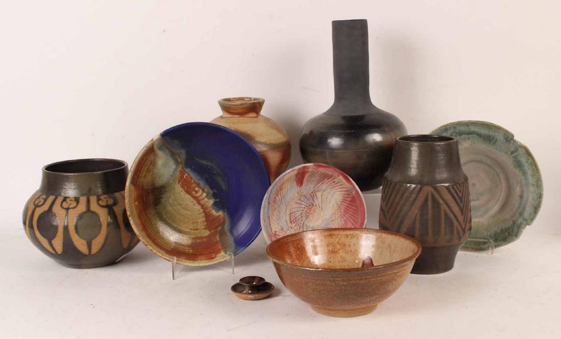 Nine Contemporary Pieces of Art Pottery: By descent from the Estate of Robert Weeks DeForest and Emily Johnson DeForest