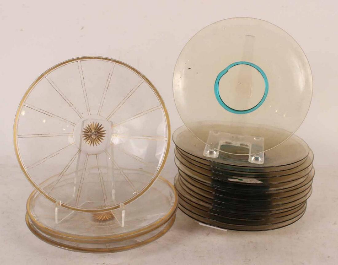 Fourteen Cut Glass and Gold Decorated Plates (1 of 4)