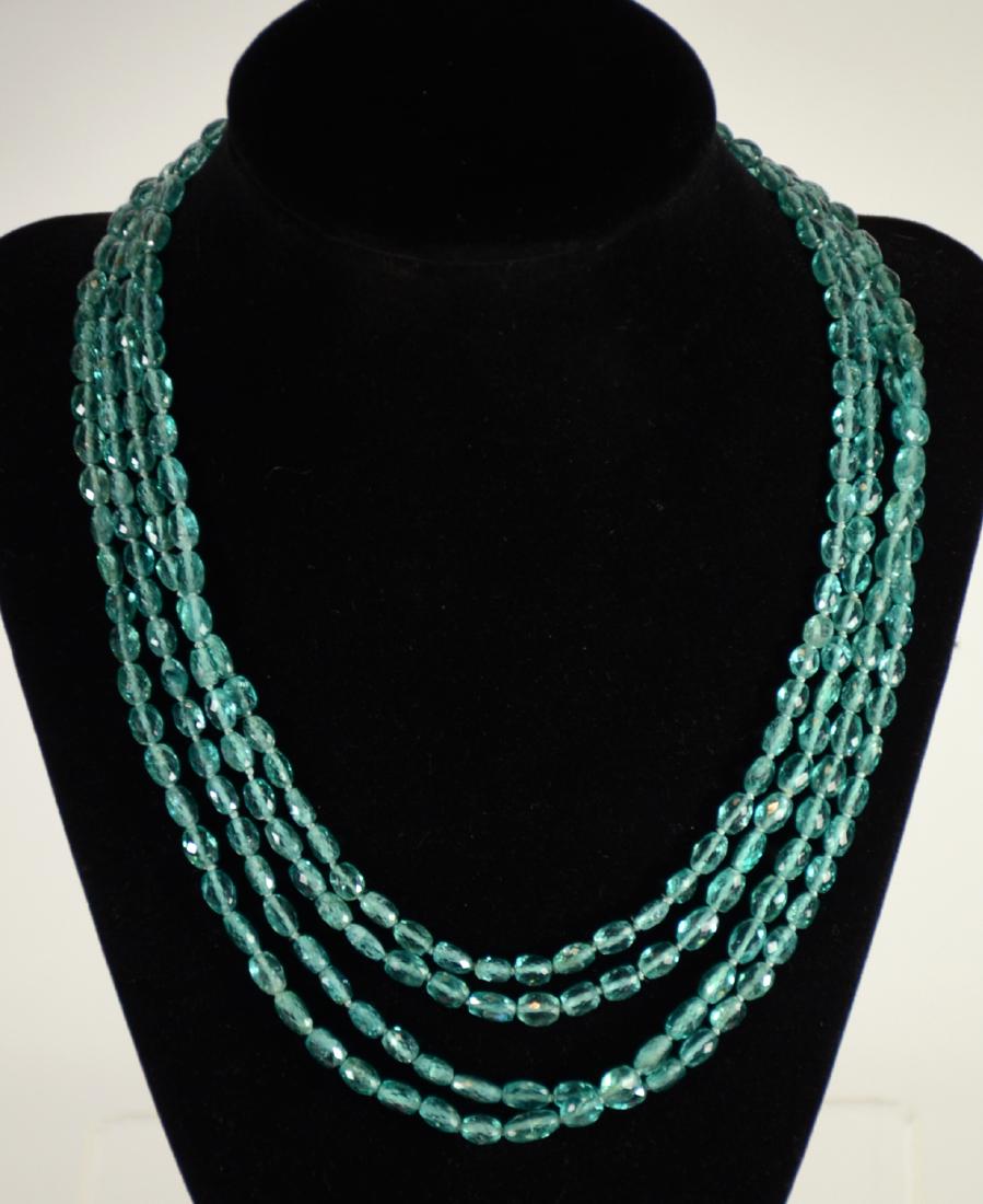 Four Strand Apatite Beaded Necklace (1 of 4)