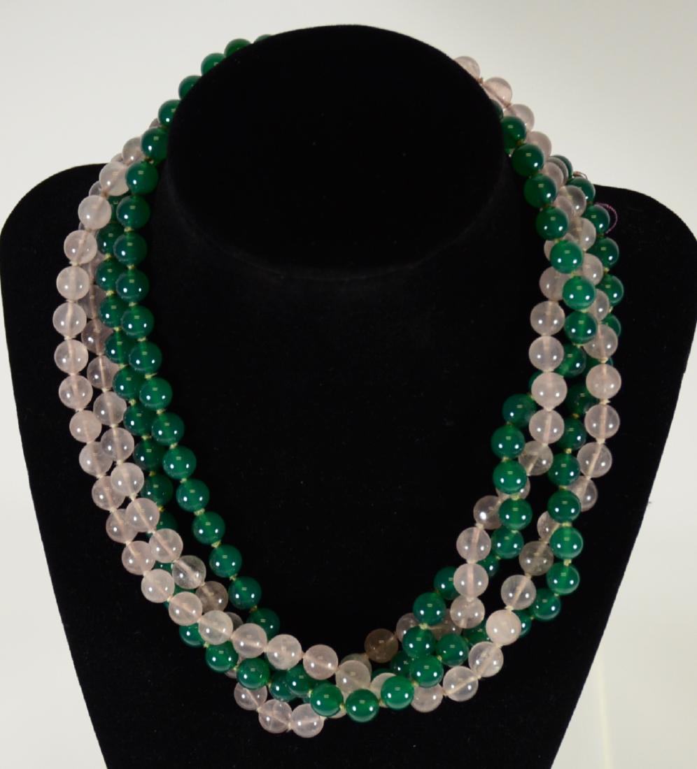 Two Strand Rose Quartz & Green Amethyst (1 of 4)